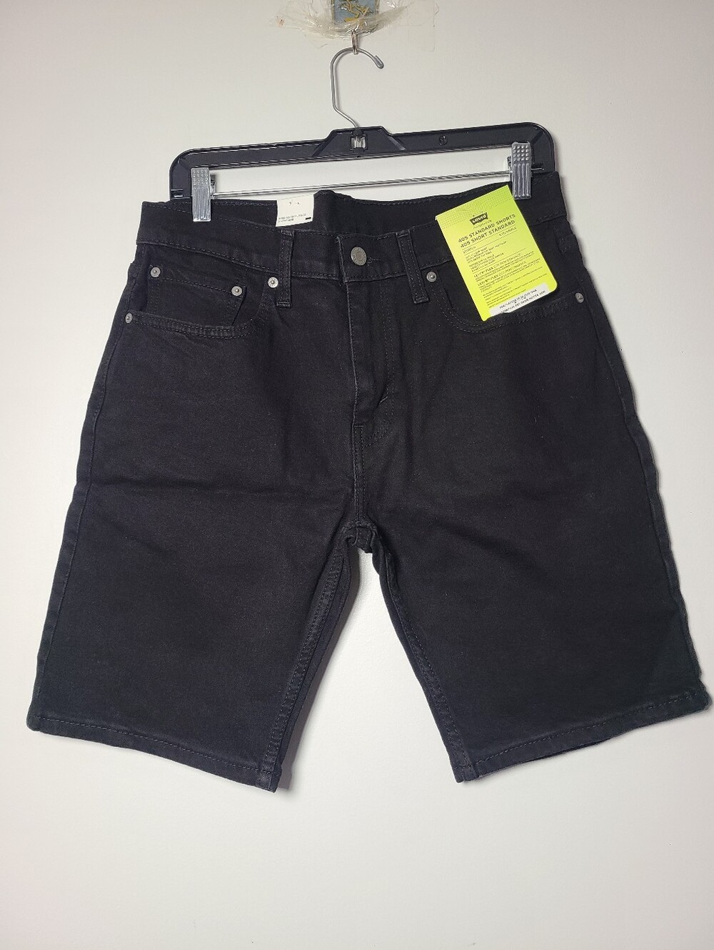 Levi's 405 Black Men's Denim Standard Shorts Classic Five-Pocket Mens Size 32